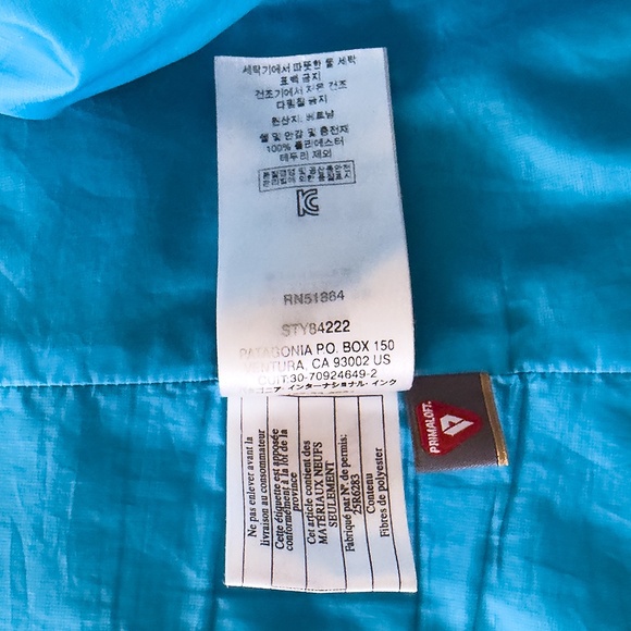 Patagonia Men's Insulated Nano Puff Hoody Jacket Blue Size Medium - Picture 6 of 7